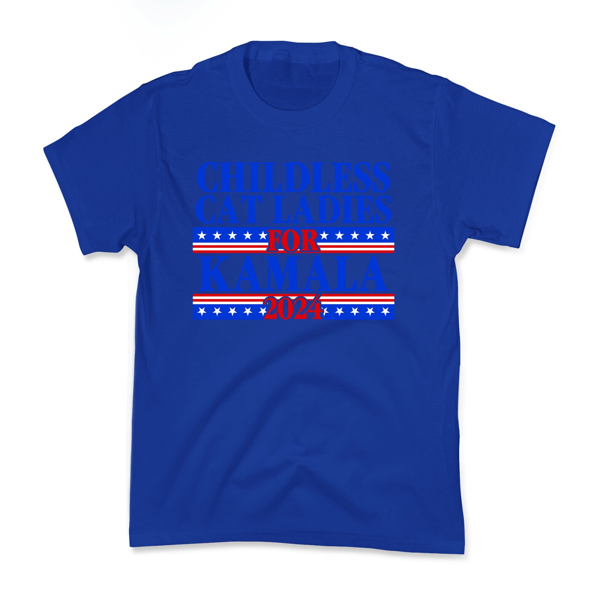 Patriotic Childless Cat Ladies for Kamala Kids Tee